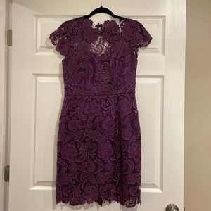 Embroidery purple dress